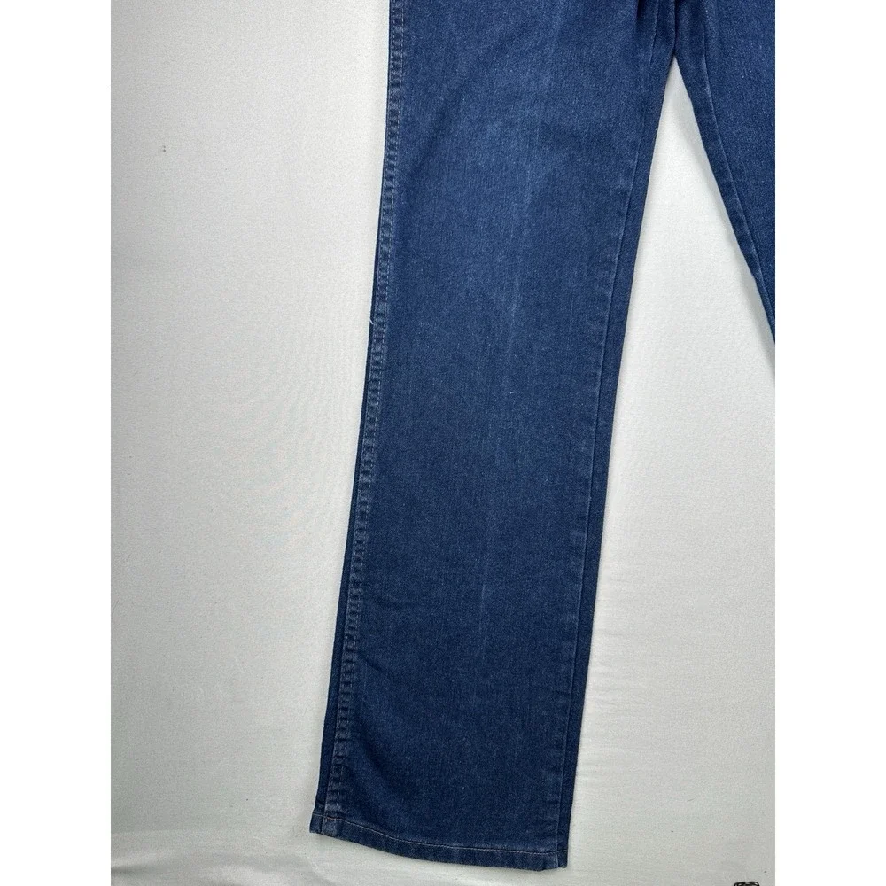 Vintage 70s USA Made Dark Wash Denim Jeans Straight Leg YKK 32x32